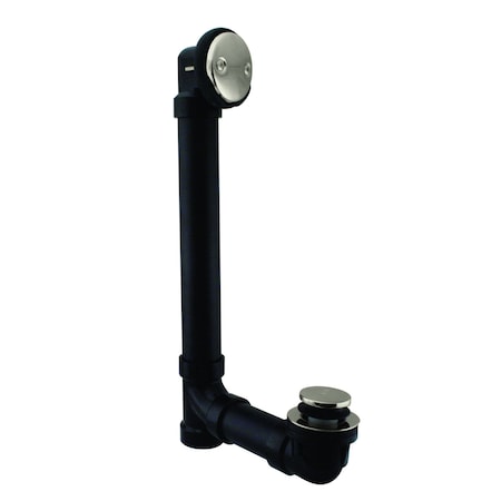 Westbrass Tip Toe Sch. 40 ABS Bath Waste W/ Two-Hole Elbow in Polished Nickel D4931-05